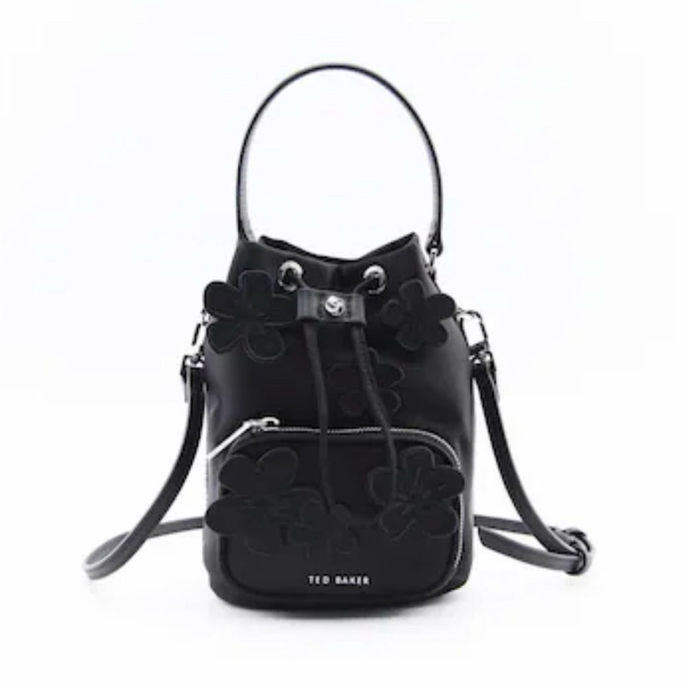 Ted Baker Black Mini Bag with Floral Design